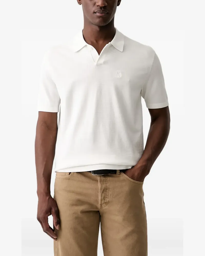 Marc O'Polo logo-embroidered short-sleeve polo shirt - Weiß Weiß