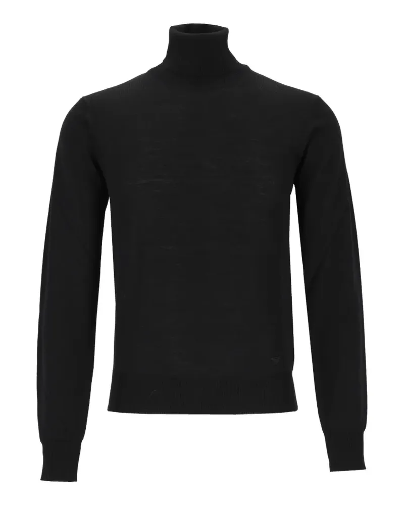 Emporio Armani pure virgin-wool roll-neck jumper - Schwarz Schwarz