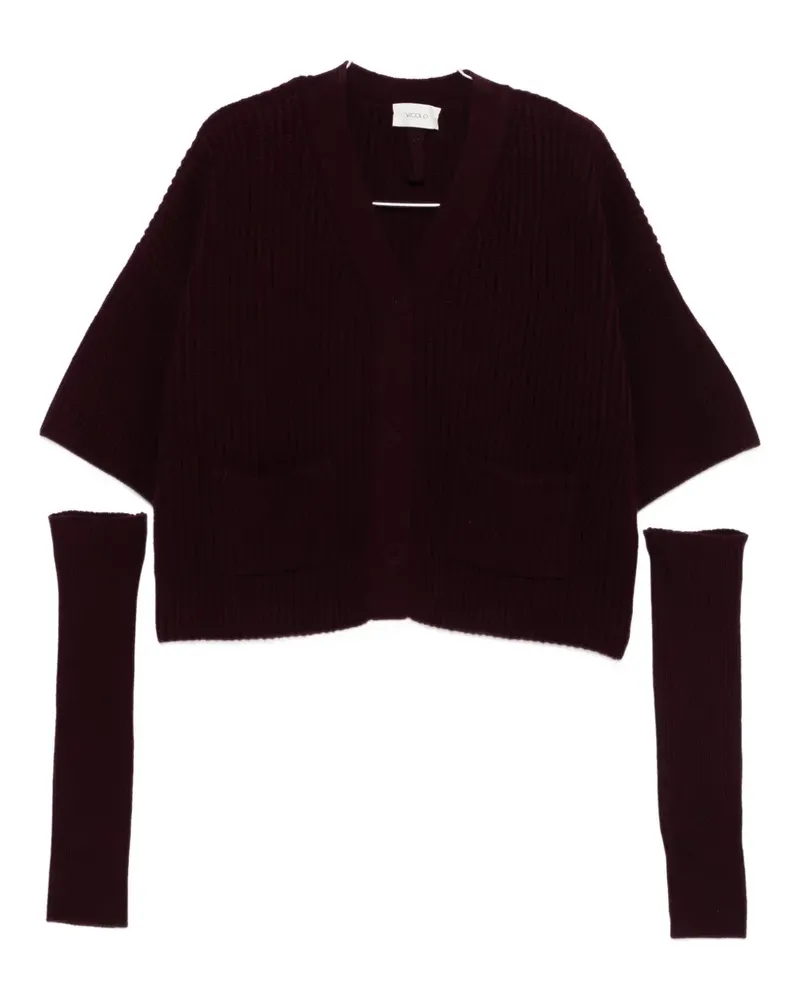 VICOLO Cardigan mit V-Ausschnitt - Rot Rot