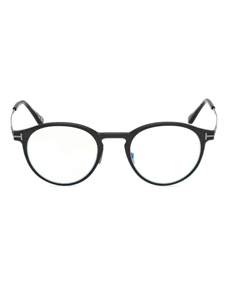 Tom Ford Brille mit rundem Gestell - Schwarz Schwarz