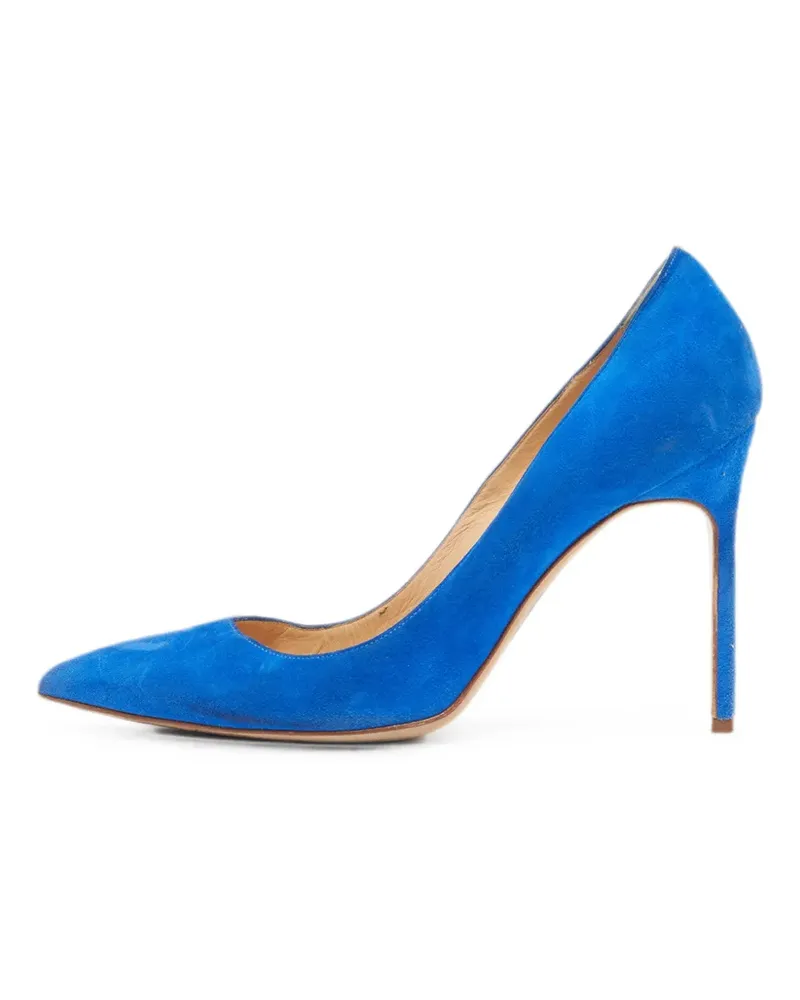 Manolo Blahnik suede pumps - Blau Blau