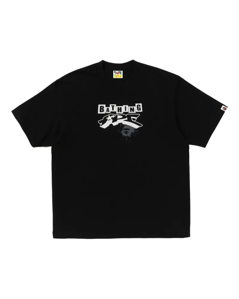 BAPE print T-shirt - Schwarz Schwarz