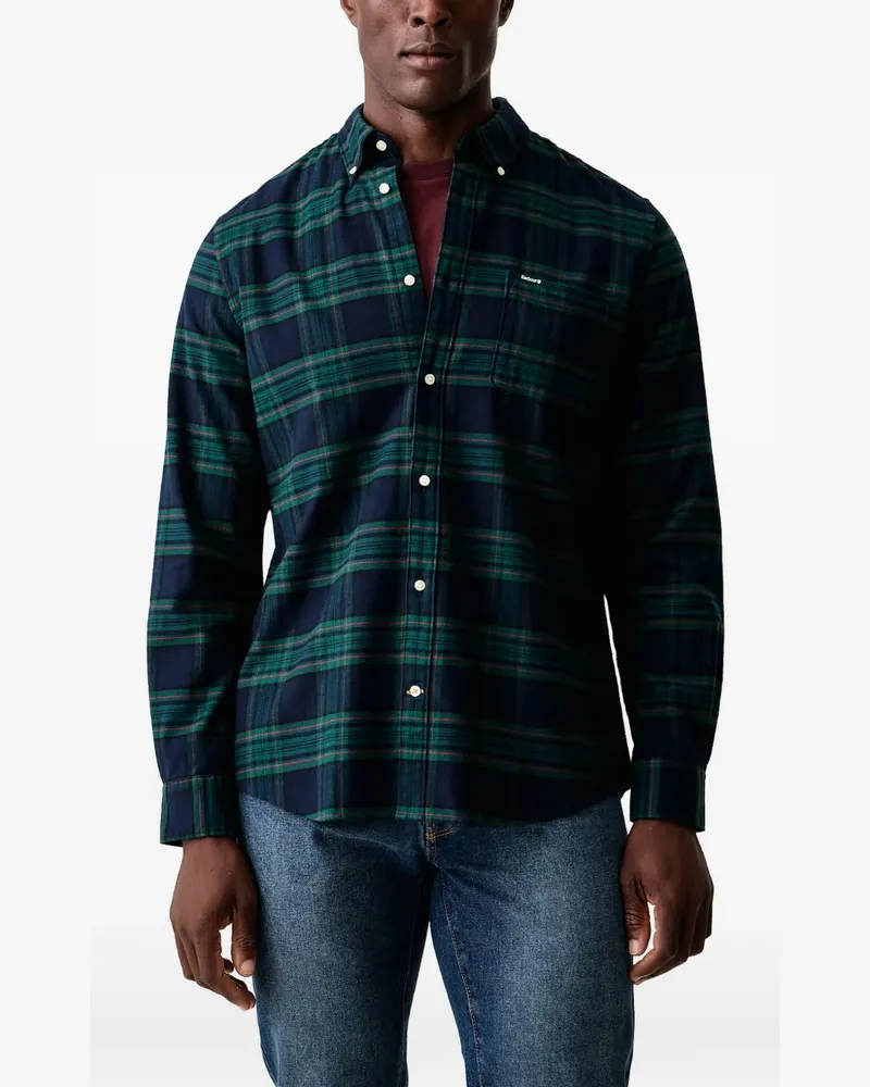 Barbour Klassisches Portdown Hemd - Blau Blau
