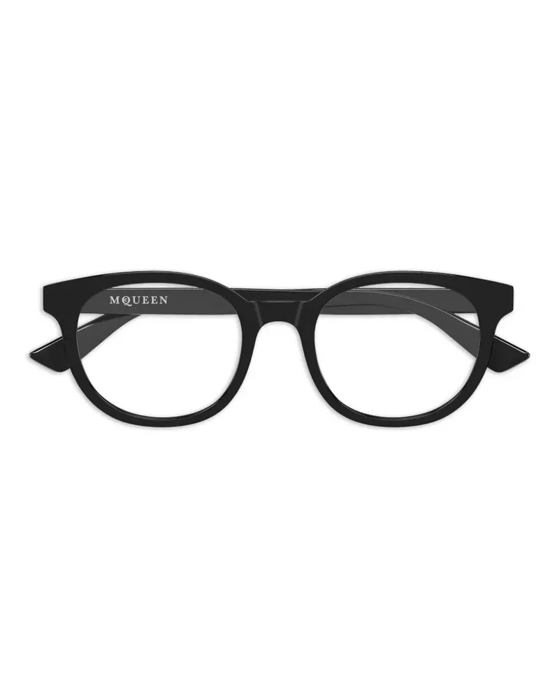 Alexander McQueen round-frame glasses - Schwarz Schwarz
