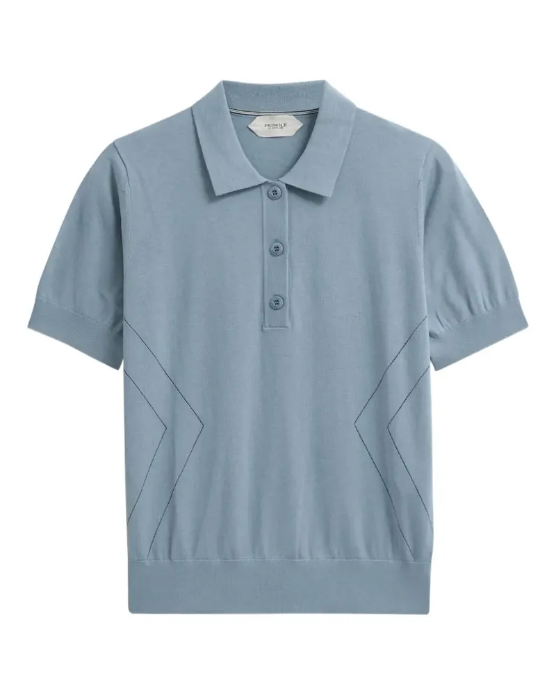 Pringle of Scotland Poloshirt aus Pointelle-Strick - Blau Blau