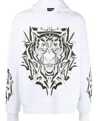 Philipp Plein Thunder Tiger Hoodie Weiß