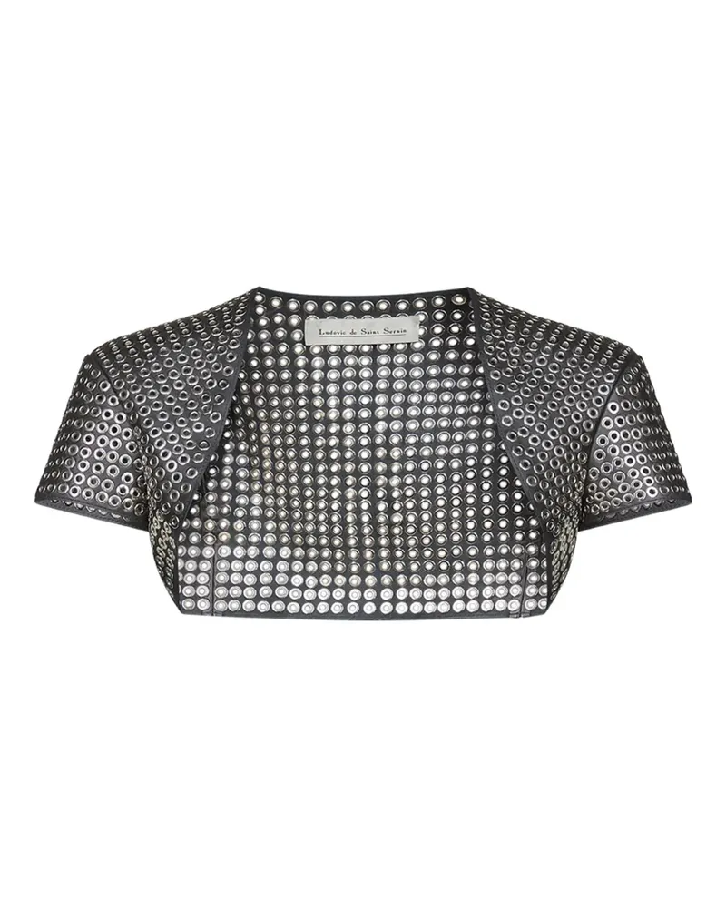 Ludovic de Saint Sernin eyelet bolero - Schwarz Schwarz