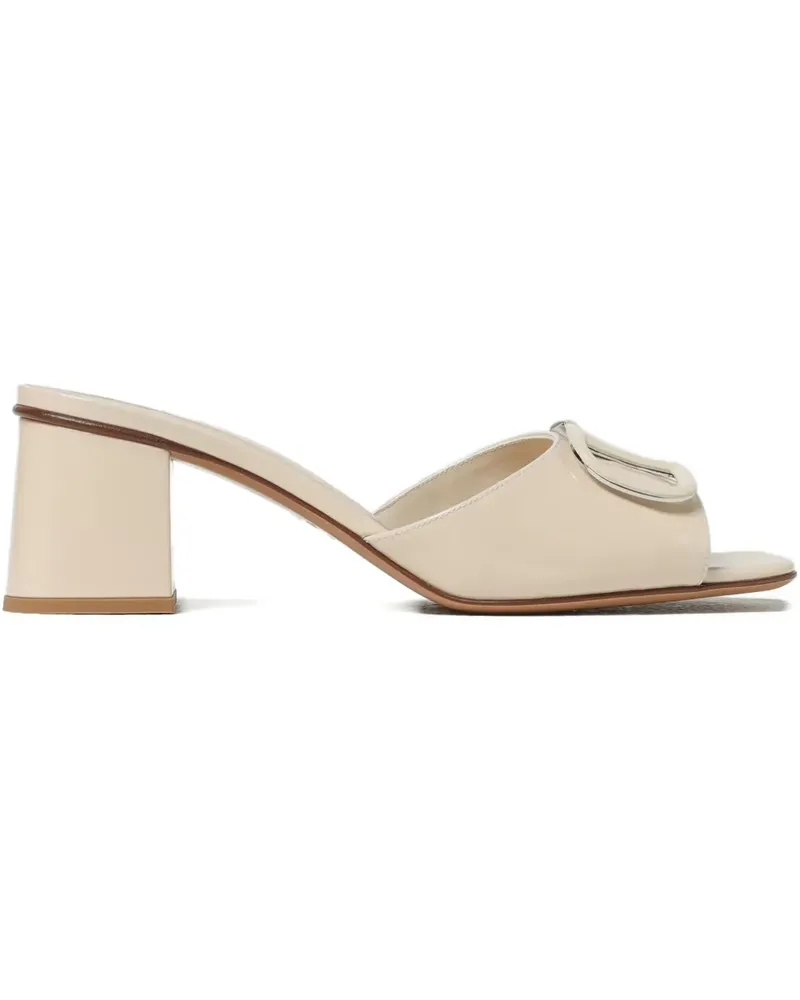 Valentino Garavani VLogo Sandalen mit Blockabsatz 60mm - Nude Nude