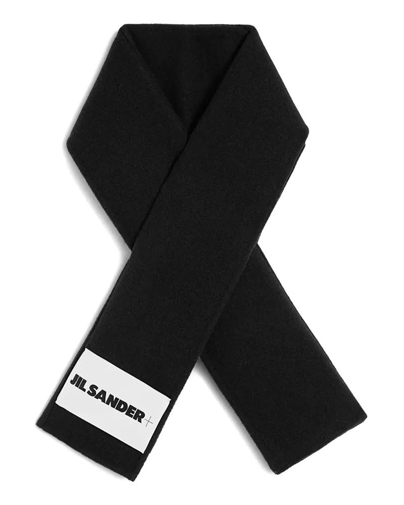 Jil Sander Schal aus Schurwolle - Schwarz Schwarz