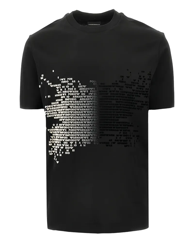 Emporio Armani T-Shirt mit Print - Schwarz Schwarz