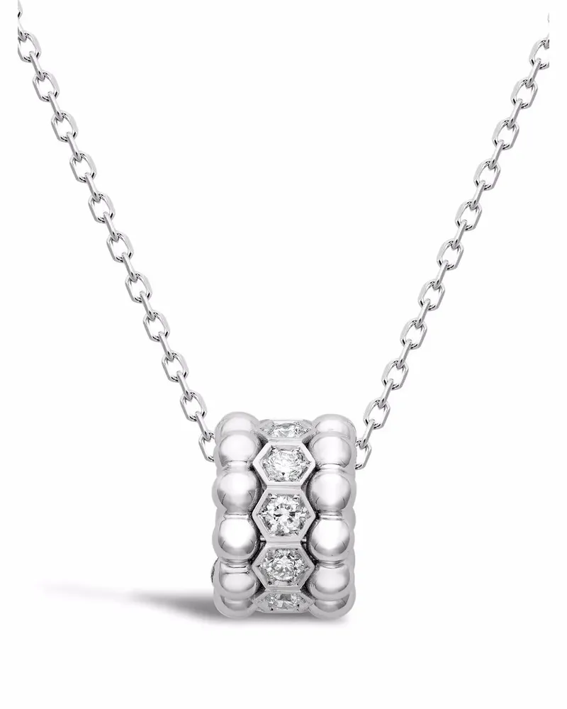 Pragnell 18kt Weißgoldhalskette mit Diamanten - Silber Silber