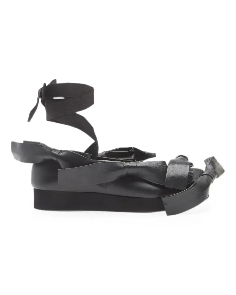 Comme des Garçons x Phileo Ballerinas mit Schleifendetail - Schwarz Schwarz