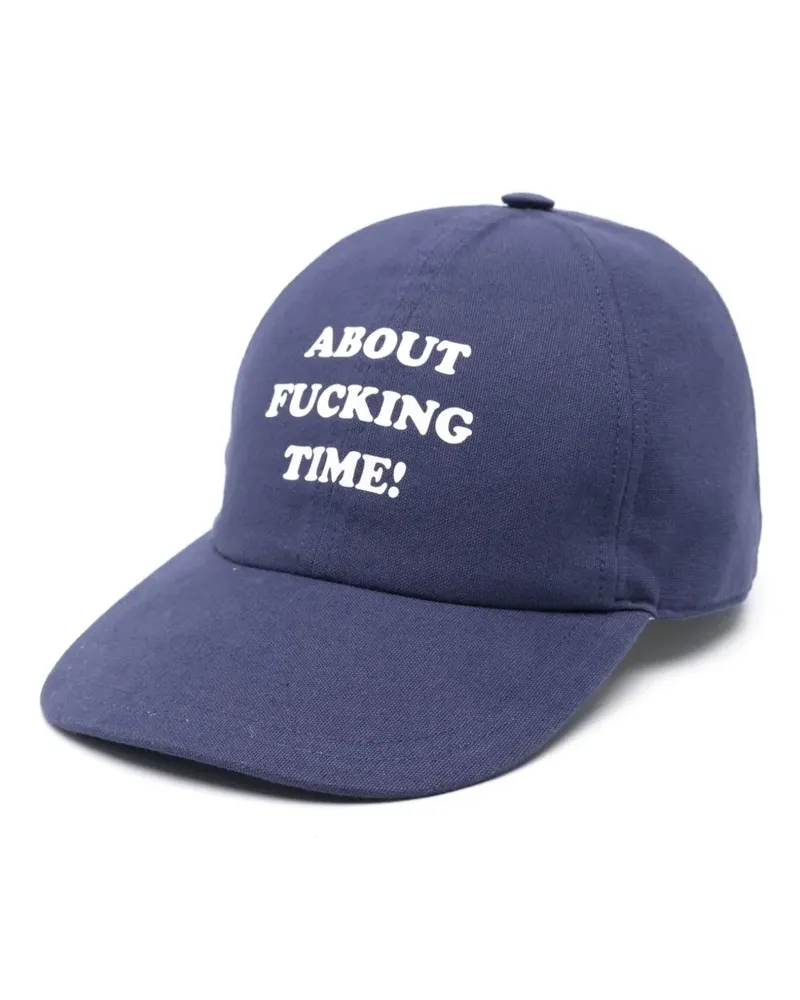 Stella McCartney Baseballkappe mit Slogan-Print - Blau Blau