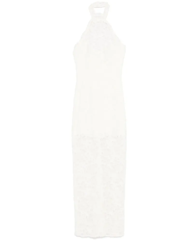 MANURÍ Cherie Kleid mit Futter - Weiß Weiß