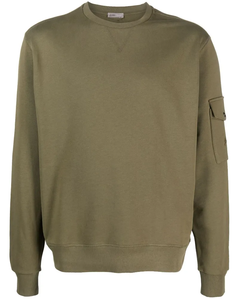 Herno Sweatshirt mit aufgesetzter Tasche - Grün Grün