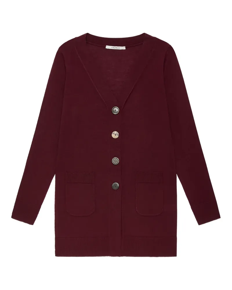 Maliparmi Cardigan mit aufgesetzten Taschen - Rot Rot