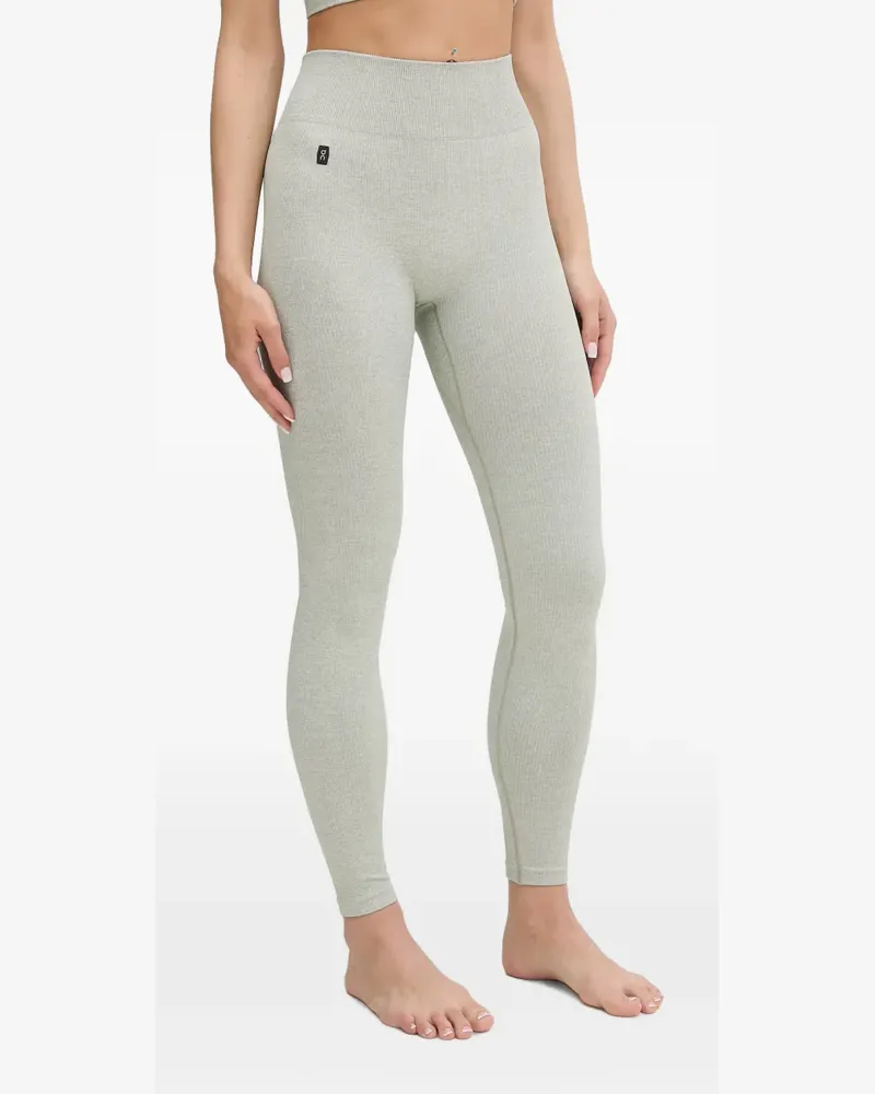 ON ribbed-knit high-waisted leggings - Grün Grün