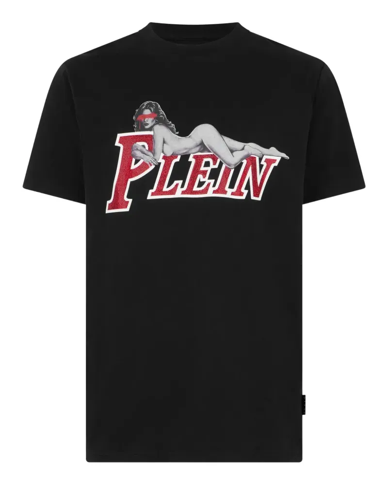 Philipp Plein Pin-Up-T-Shirt aus Jersey - Schwarz Schwarz