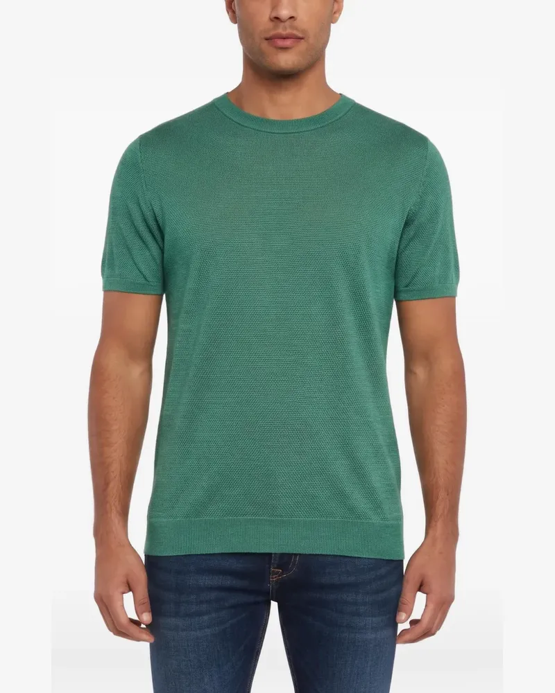 Kiton striped knit T-shirt - Grün Grün