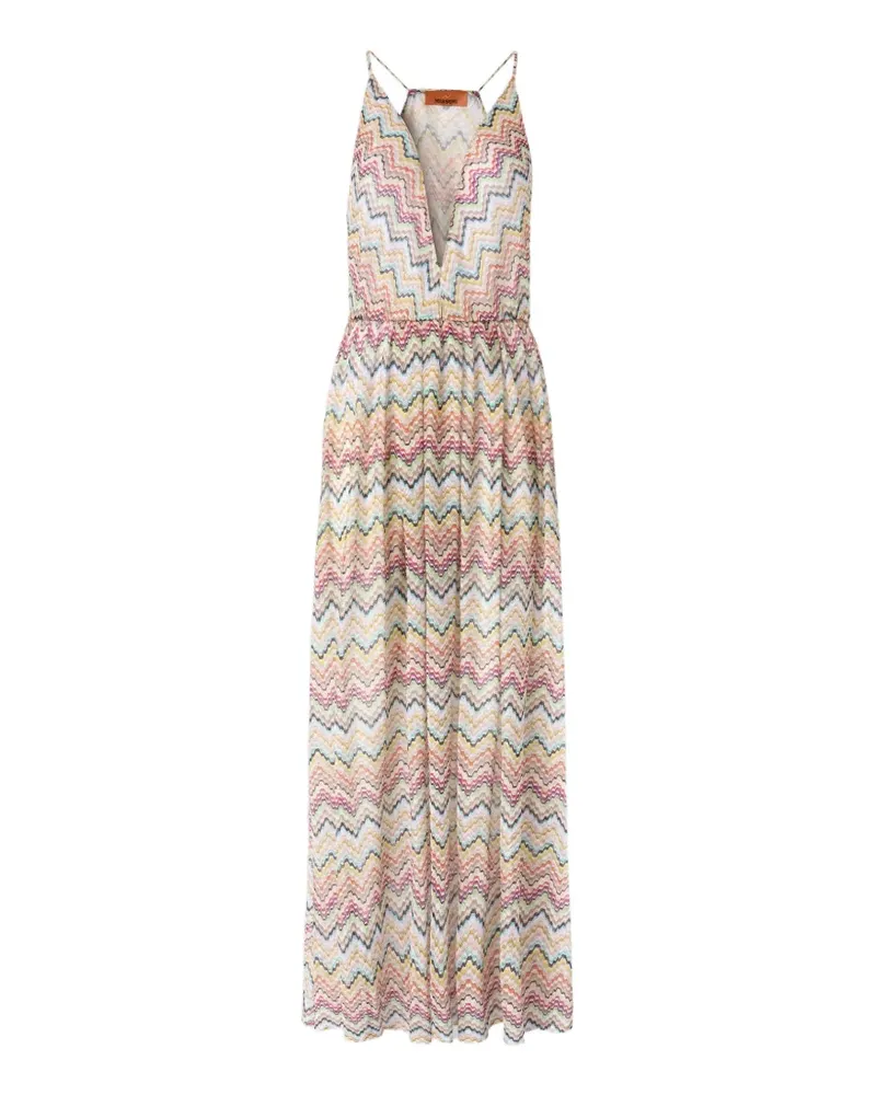 Missoni zigzag-pattern maxi beach dress - Nude Nude