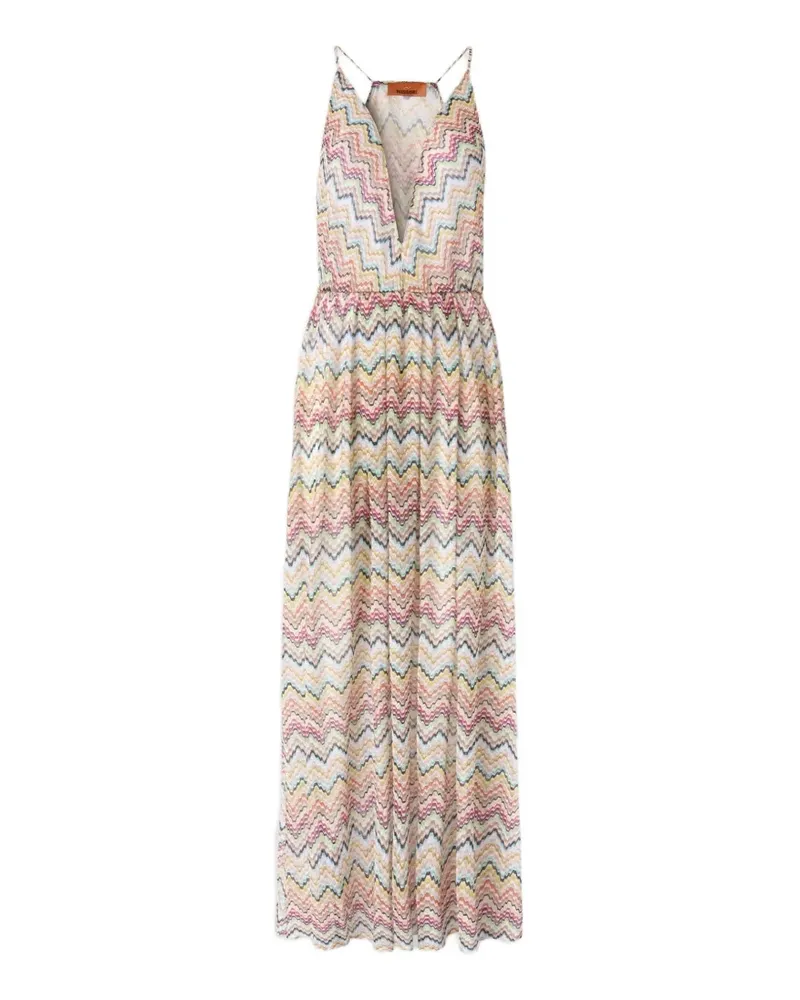Missoni Langes Strandkleid mit Zickzackmuster - Nude Nude