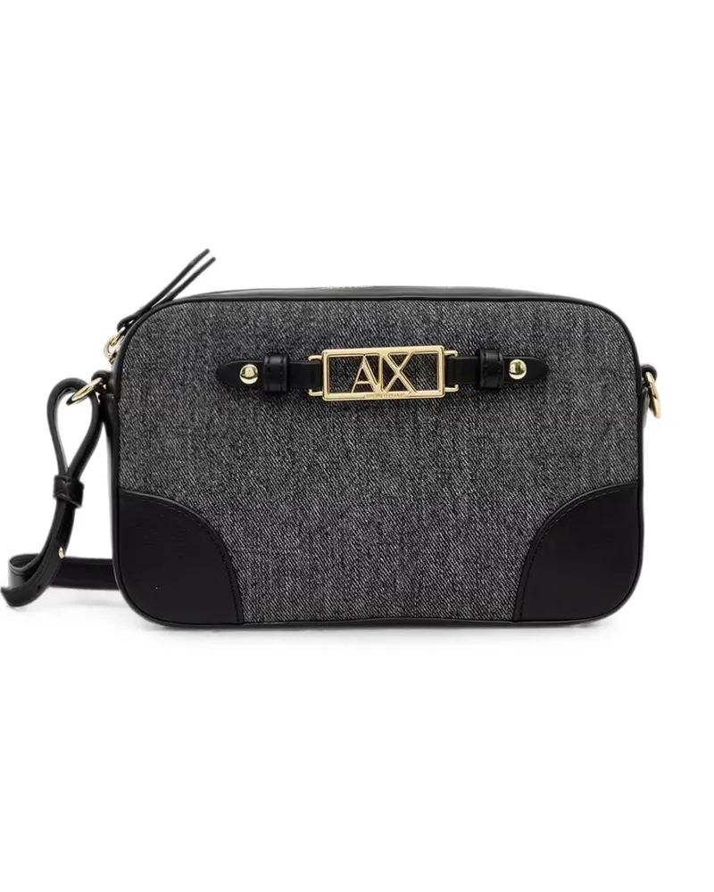 Armani Exchange logo-plaque cross body bag - Grau Grau