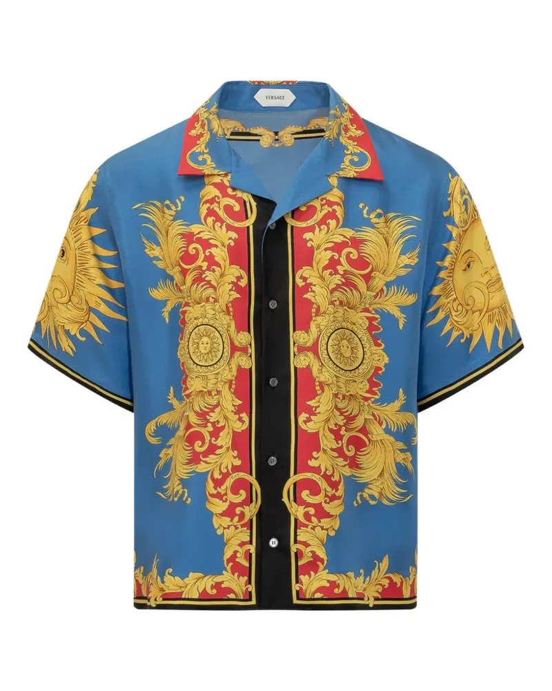 Versace Hemd mit Print - Blau Blau