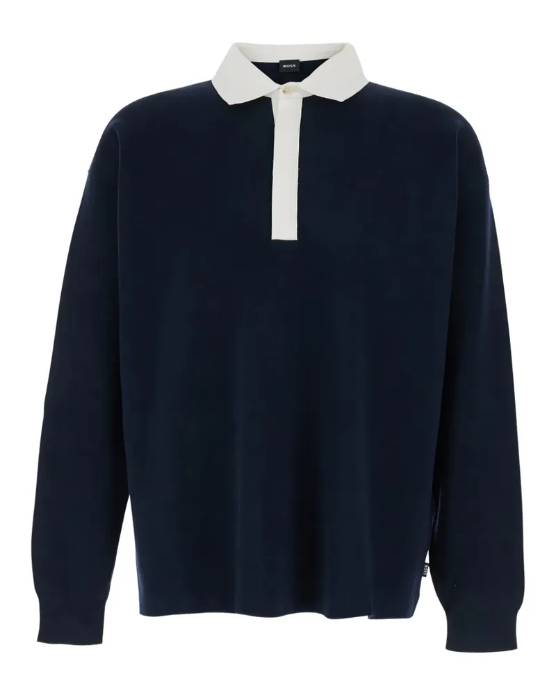 HUGO BOSS long-sleeve polo shirt - Blau Blau