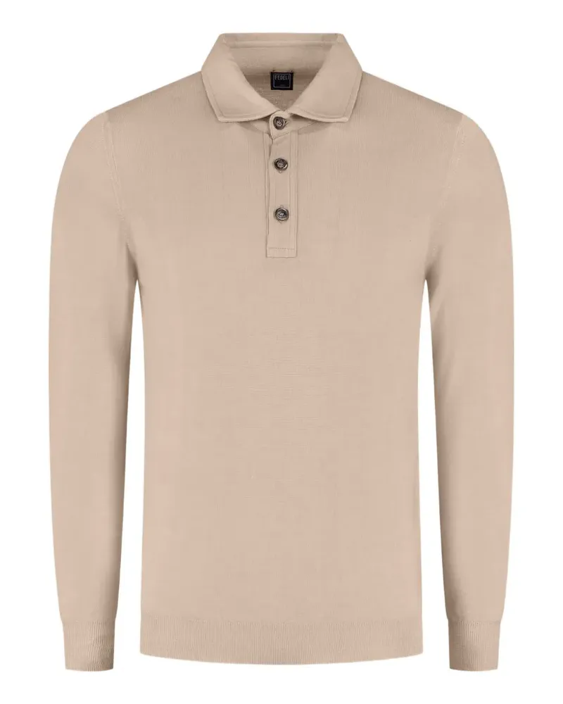 Fedeli Langärmeliges Poloshirt - Nude Nude
