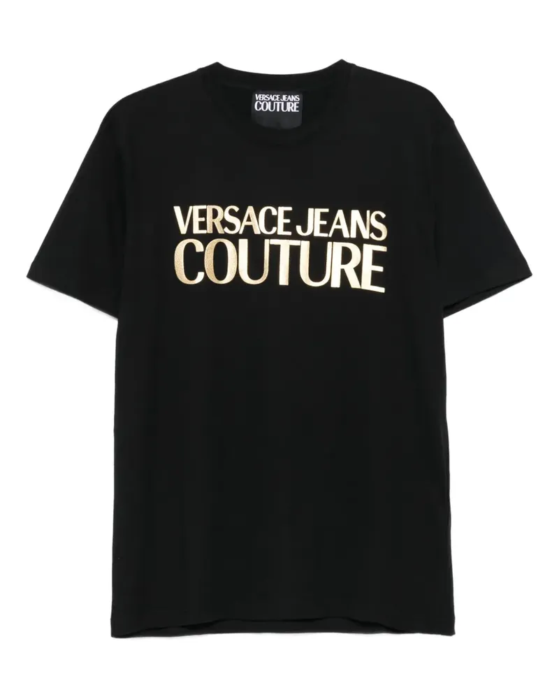 Versace Jeans T-Shirt mit Logo-Print - Schwarz Schwarz