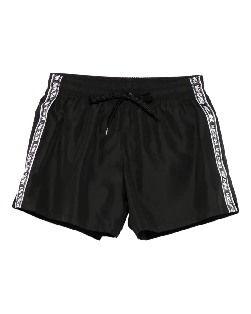 Moschino logo-tape swim shorts - Schwarz Schwarz