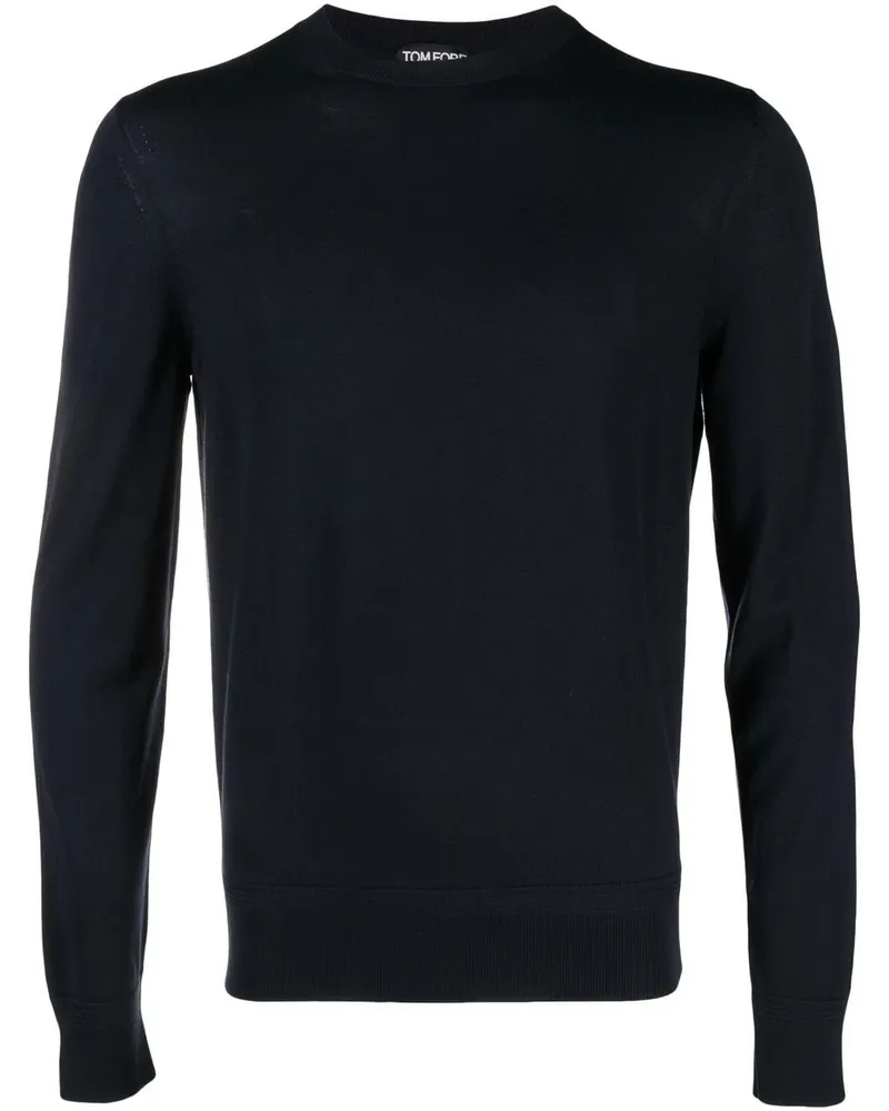 Tom Ford Fein gestrickter Pullover - Blau Blau