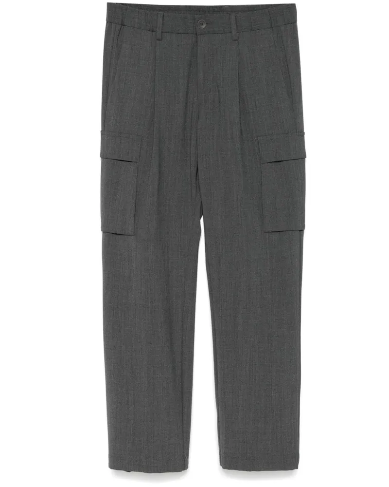 Herno Tapered-Hose mit Bundfalten - Grau Grau