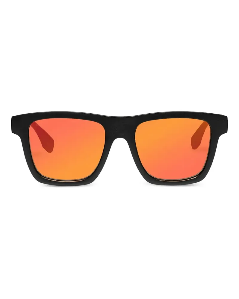Le Specs Sonnenbrille mit eckigem Gestell - Schwarz Schwarz