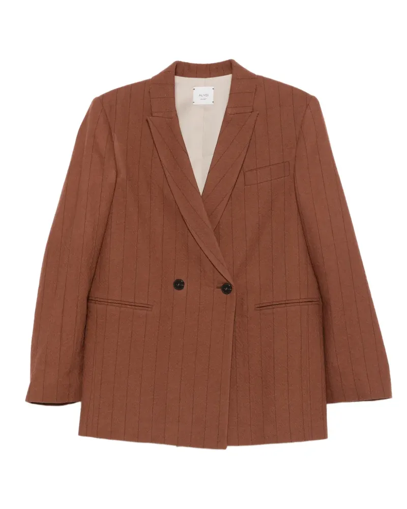 ALYSI Jacke mit Kontrasteinsätzen - Braun Braun