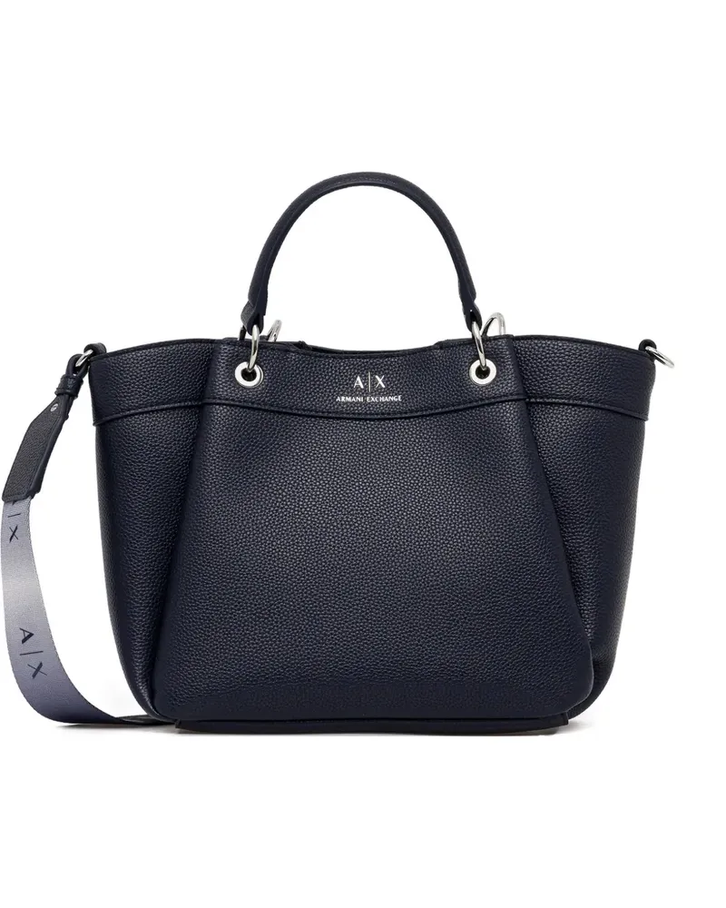 Armani Exchange top-handle logo satchel - Blau Blau