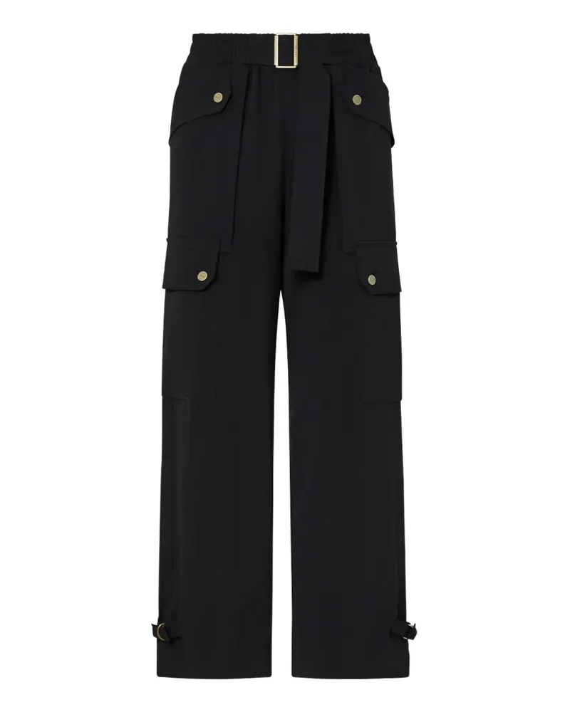 Liu Jo Cargohose aus Flanell - Schwarz Schwarz