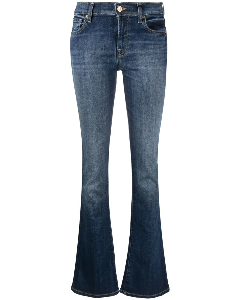 7 for all mankind Tief sitzende Schlagjeans - Blau Blau