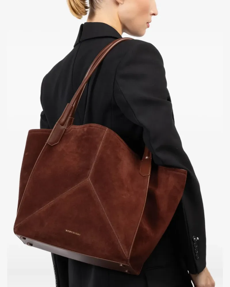 Victoria Beckham Shopper aus Wildleder - Braun Braun