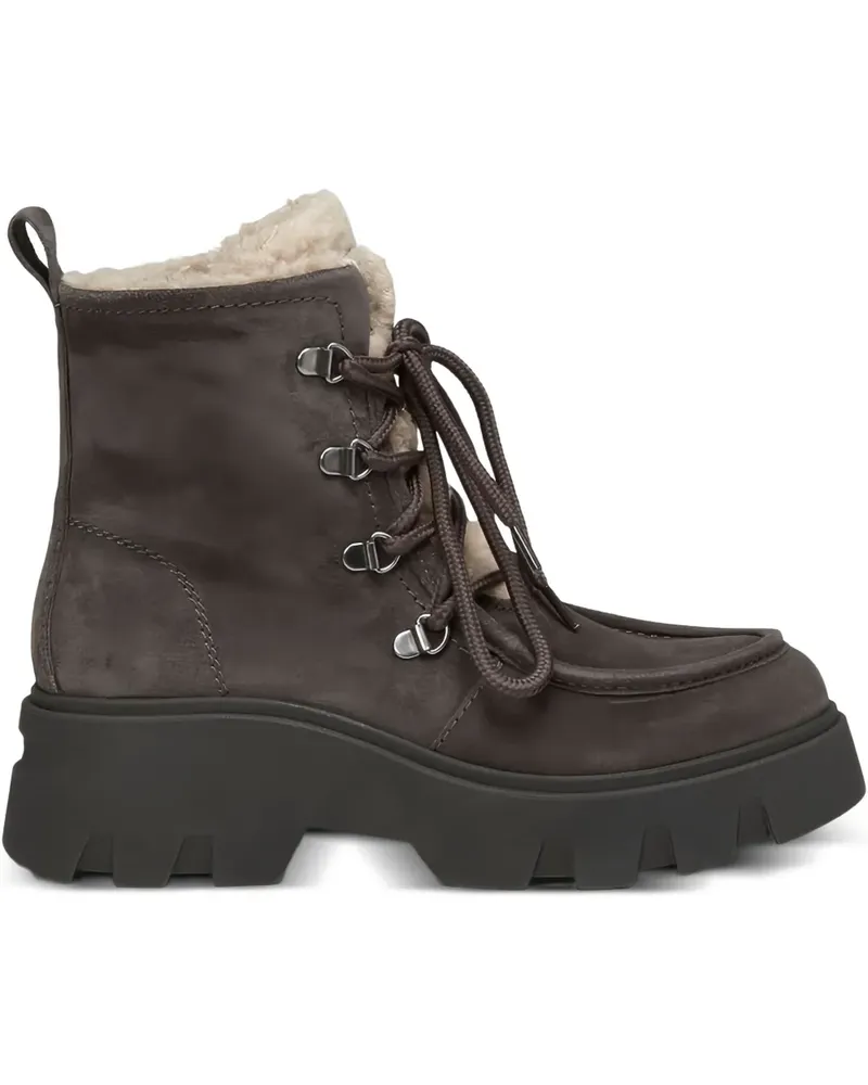 Marc O'Polo Bikerstiefel mit Schnürung - Grau Grau