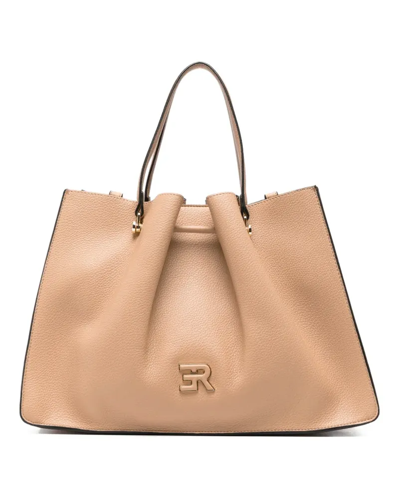 Ermanno Scervino Anora Tote Bag mit Logo-Schild - Nude Nude