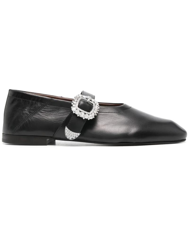 Wales Bonner Ballerinas mit Schnallendetail - Schwarz Schwarz
