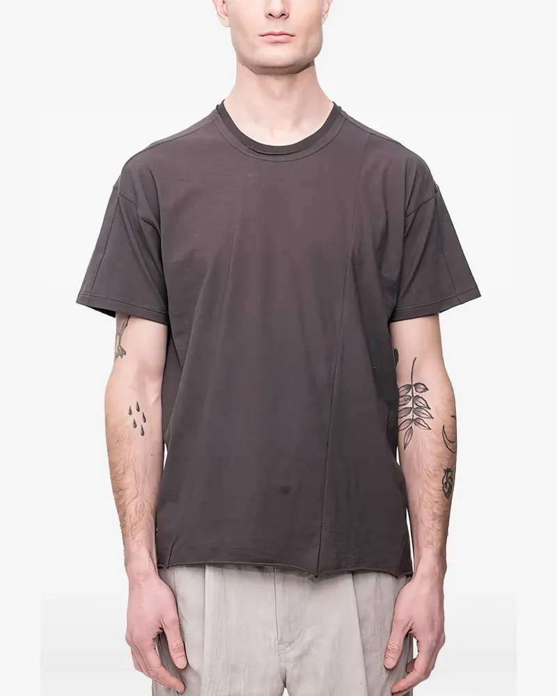 The Viridi-anne raw-edge jersey T-shirt - Grau Grau