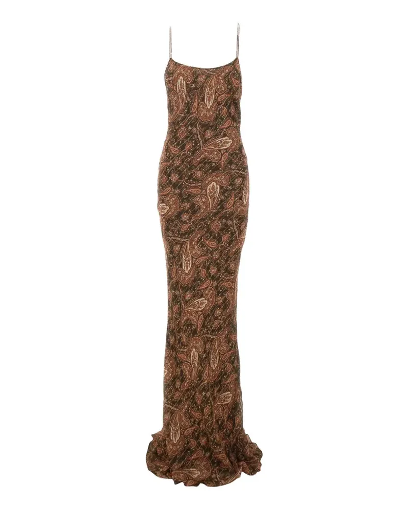 ANDAMANE Ninfea paisley-print maxi dress - Braun Braun