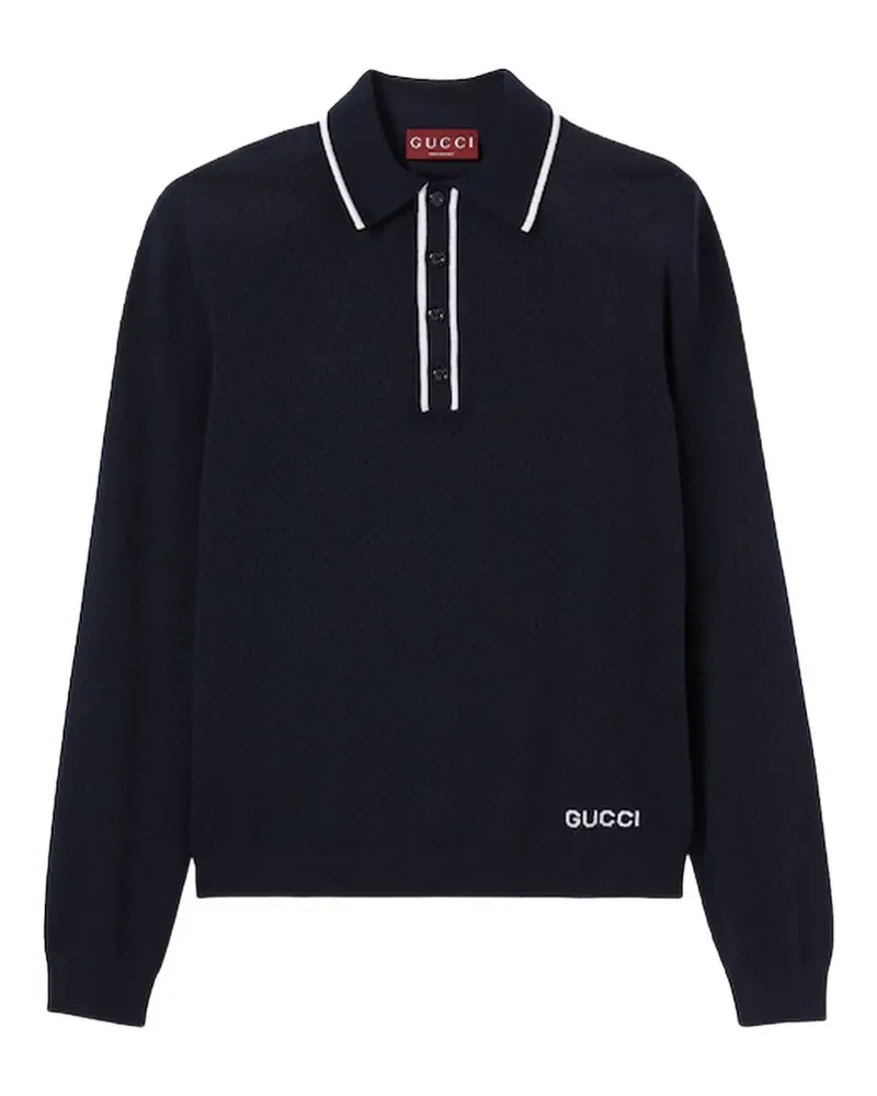 Gucci Gestricktes Poloshirt - Blau Blau