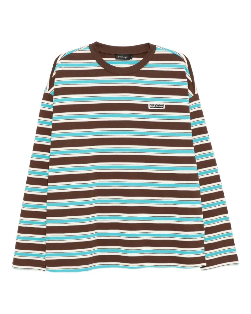 Tout a Coup Gestreiftes T-Shirt - Braun Braun