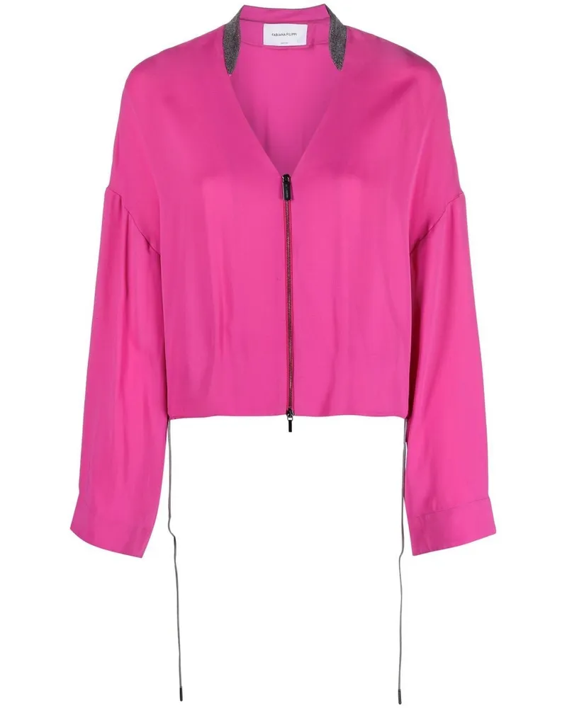 Fabiana Filippi Jacke mit V-Ausschnitt - Rosa Rosa