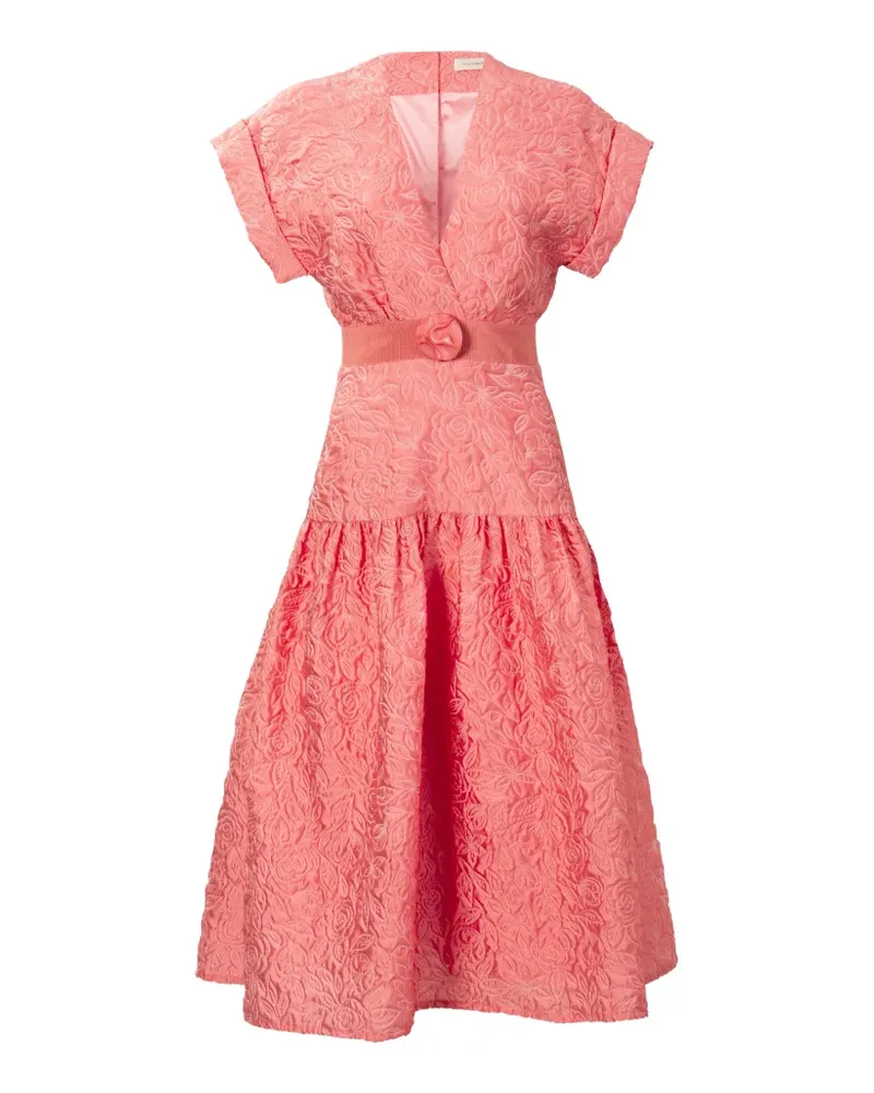 Silvia Tcherassi Metaponto V-neck dress - Rosa Rosa