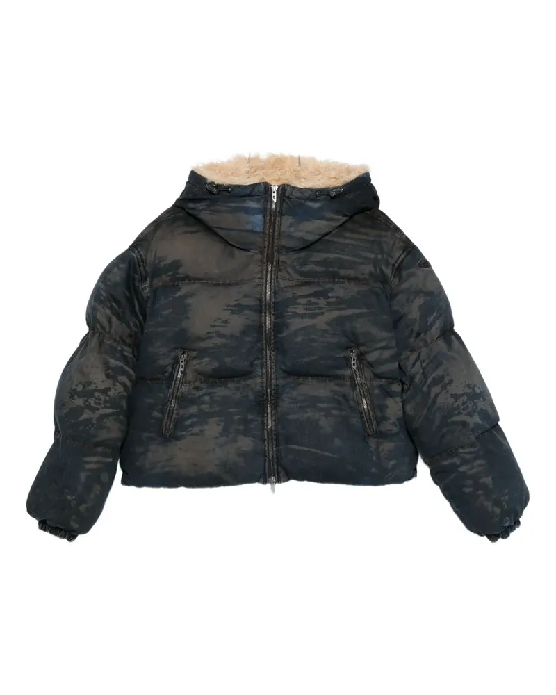 Diesel Gefütterte Jacke mit Camouflagemuster - Blau Blau