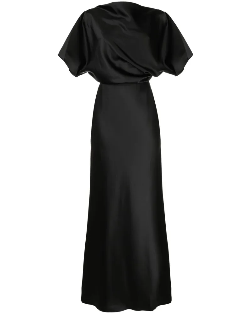 Amsale Drapiertes Abendkleid - Schwarz Schwarz